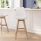 Flash Furniture 27 Inch White Plastic and LeatherSoft Barstools, PK 2 CH-210925-7-WH-GG - alternate 1